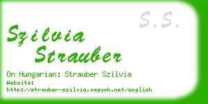 szilvia strauber business card